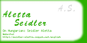 aletta seidler business card